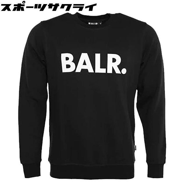 BALR./ボーラー サッカー スポーツ ウェア スウェット BRAND STRAIGHT CREWNECK ブラック 【BALANCE STYLE】 B12621022-JETBLACK