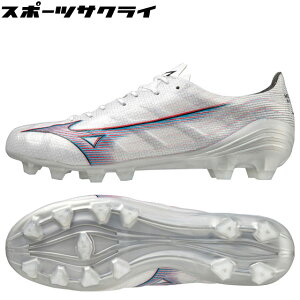 ミズノ ミズノアルファ（α） PRO MIZUNO α ホワイト サッカースパイク 土 天然芝 人工芝 【mizuno2023Q1】 P1GA236409