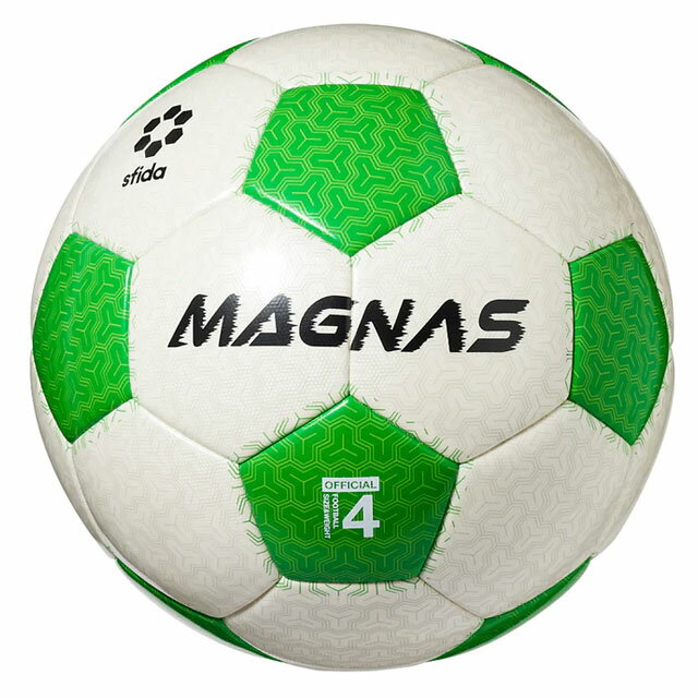 サッカーボール スフィーダ MAGNAS JR ジュニア 土用 4号球 ホワイト グリーン サーマル製法 検定球 SB24MN05-WHTGRN ※2399