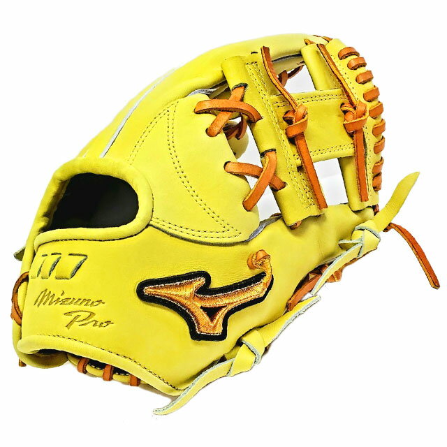 Mizuno Pro 略し 硬式野球グローブ イエロー Mizuno Pro 略し 硬式野球グローブ イエロー