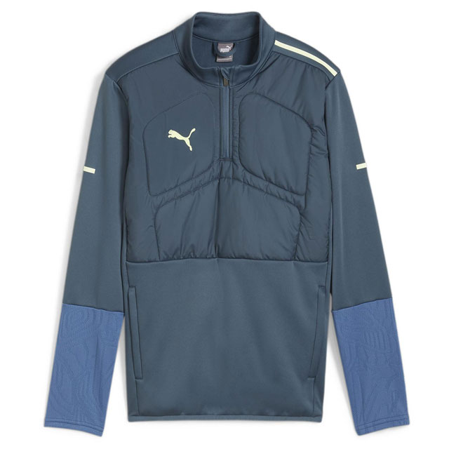 サッカー フットサル プーマ ジュニア INDIVIDUAL ウィンタライズ クォータージップ 1/4ジップ トップ 保温 グレースキー PUMA2024FW 659847-02