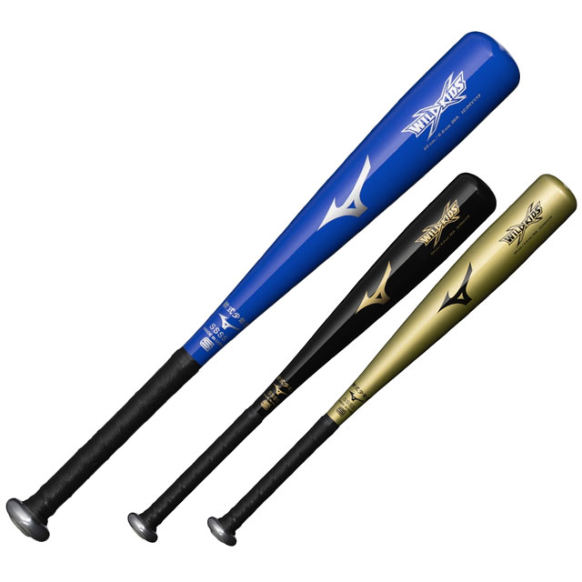 小学生軟式バット 金属製 ミズノ ワイルドキッズ ミドルバランス 小学校低学年 60cm 63cm 65cm 野球 少年用 ジュニア 子ども 1CJMY173 1CJMY17360 1CJMY17363 1CJMY17365