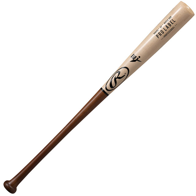 硬式バット 木製 ローリングス メイプル PRO LABEL BFJマーク付き 野球 一般 大人 BHW4PL-NAT-BR-BK32 ※2534