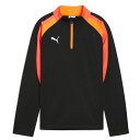サッカー フットサル プーマ ジュニア INDIVIDUALLIGA 1/4ジップトップ JR プルオーバー ジャージ プーマブラック 659831-07