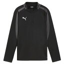 サッカー フットサル プーマ ジュニア INDIVIDUALLIGA 1/4ジップトップ JR プーマブラック 長袖 ジャージ トレーニングウェア 659831...