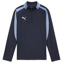 サッカー フットサル プーマ ジュニア INDIVIDUALLIGA 1/4ジップトップ JR プーマネイビー 長袖 ジャージ トレーニングウェア 659831...