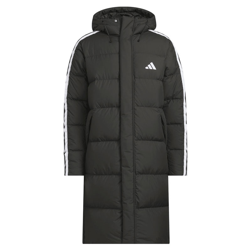 アディダス サッカー フットサル スリーストライプス レギュラーフィット ロング ダウンコート ベンチコート 防風 保温 WF945-JZ8731