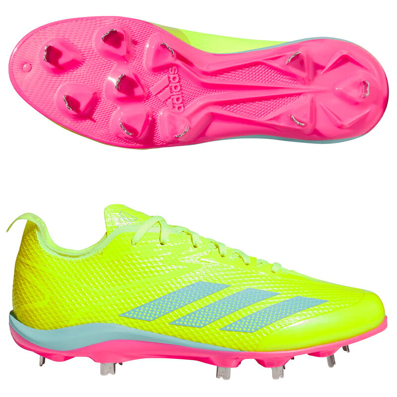 種別 野球スパイク メーカー名 アディダス（adidas） カラー ルシッドレモン/ブリスブルー/ルシッドレモン 素材 アッパー/合成皮革・合成繊維、アウトソール/合成底 特徴 パフォーマンスとスタイルを求めるアスリート向けにデザインされたベースボールブーツ。 アディゼロ エレクトリック ジャパン トレーナーにより、革新と伝統を融合。日本のダイナミックな精神にインスパイアされ、合成素材とテキスタイルのアッパーは耐久性と柔軟性に優れ、自信を持って正確に動くことができる。 シューレースクロージャーによりしっかりフィットし、ゲームの流れを変えるプレーをする際にしっかりとサポート。 内側のテキスタイルライニングにより、イニングを進んでも快適さが持続。 合成素材のアウトソールを採用し、確かなグリップ力を発揮するブーツ。 フライを追うときも、盗塁をするときも、このadidasベースボールブーツが動きをサポートし、試合に集中できる。 ■レギュラーフィット ■シューレース ■合成素材とテキスタイルのアッパー ■テキスタイルソックライナー ■合成素材のアウトソール ■コールドセメント構造 ※ご注文前に必ずお読み下さい※ 当店の掲載商品は、当社(スポーツサクライ)が運営するショピングサイト、 実店舗でも同時販売しております。 また、ご注文手続きが可能な状態であっても、 「実店舗在庫」と「メーカー在庫」を共有しておりますので、 商品によりましては入荷までにお時間を頂く場合や、商品がまれに欠品している場合もございます。 あらかじめご了承の上、ご注文ください。 メーカー希望小売価格はメーカーカタログに基づいて掲載しています