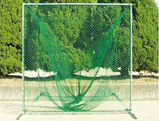 野球用 防球フェンス 組立式 移動式 トスバッティング用 200cm×200cm 集球袋付き ネット セット T350 日本製 防犯 屋外