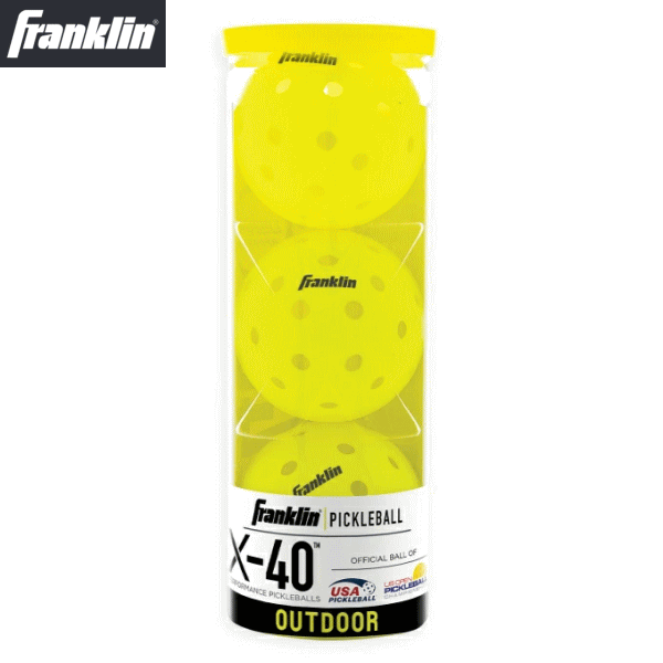乐天商城 - Franklin フランクリン ピックルボール X-40 OUTDOOR PICKLEBALLS 3 Pack Tube（3球入り）屋外用