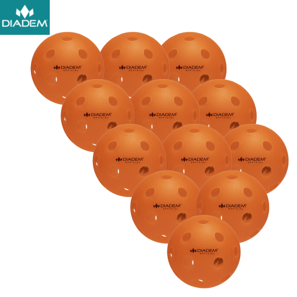 乐天商城 - DIADEM ダイアデム オフィシャル ピックルボール インドアボール THE OFFICIAL PICKLEBALL INDOOR BALL 12個入り 屋内用