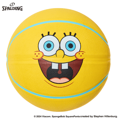 バスケットボール SPALDING スポルディング スポンジ ボブ スマイル ラバー 5号球 6号球 85-130J 85-128J