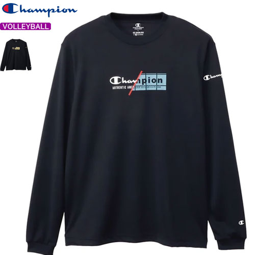 即日発送 チャンピオン Champion バレーボール ウェア 練習着 長袖シャツ ロングスリーブTシャツ ユニセックス 男女兼用 C3-EV413【1枚までメール便OK!!】【2026FW】