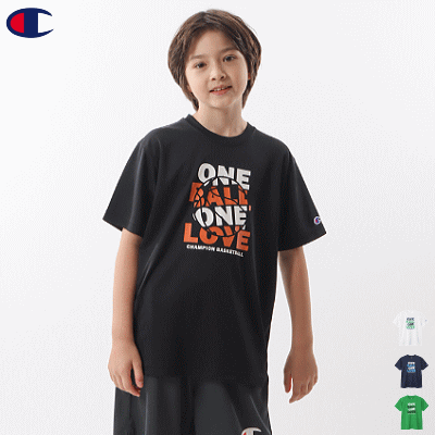 Champion チャンピオン バスケットボール ウェア Tシャツ 半袖シャツ 練習着 ミニ ショートスリーブTシャツ E-MOTION ミニバス キッズ ジュニア 子供用 CK-YB315