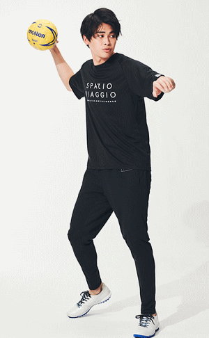 SPAZIOスパッツィオハンドボール半袖シャツTシャツ練習着プラクティスシャツVIAGGIOハンドボールヘッドフォンプラシャツメンズレディース男性用女性用VG0048【1枚までメール便OK】