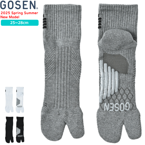 GOSEN ゴーセン ソックス 高機能ソックス（2本指）足袋 ショートソックス 靴下 滑り止め付き  ...