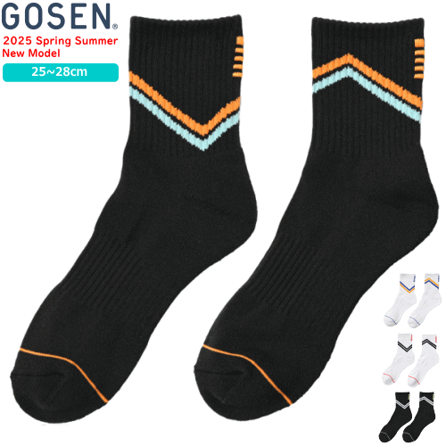 GOSEN ゴーセン ソックス ミドルソックス 靴下 ソフトテニス バドミントン グッズ F2512 ...