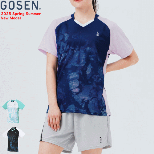 GOSEN ゴーセン ゲームシャツ ユニホーム 半袖シャツ ソフトテニス バドミントン ウェア T2513 [レディ..