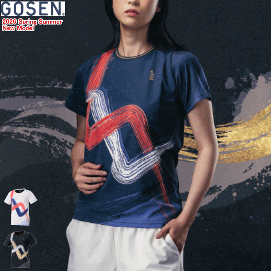 GOSEN ゴーセン ゲームシャツ ユニホーム 半袖シャツ ソフトテニス バドミントン ウェア T2601 レディース 女性用【1枚までメール便OK】