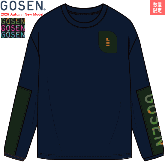 GOSEN ゴーセン フリーストレーナー フリースシャツ 長袖シャツ ソフトテニス ウェア バドミントン ウェア 移動着 W26A02 ユニセックス 男女兼用