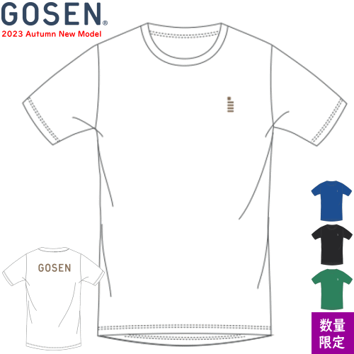 GOSEN ゴーセン 半袖Tシャツ ソフトテニスウェア バドミントンウェア 練習着 着替え ロゴTシャツ JPT35 