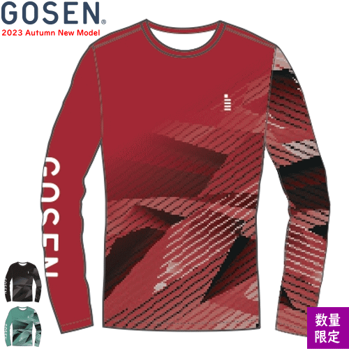 GOSEN ゴーセン ロングスリーブTシャツ 長袖シャツ ロンティ ソフトテニスウェア バドミントンウェア 練習着 着替え 昇華シャツ JPT36 ユニセックス：男女兼用 【1枚までメール便OK】