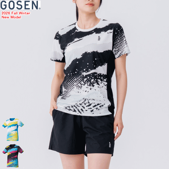 GOSEN ゴーセン ゲームシャツ ユニホーム 半袖シャツ ソフトテニス バドミントン ウェア T2655 レディース 女性用【1枚までメール便OK】