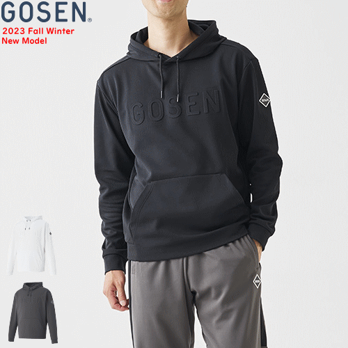 ＼SALE 40 OFF／GOSEN ゴーセン 裏起毛ストレッチプルオーバーパーカー スウェットシャツ トレーナー ソフトテニス バドミントン ウェア 移動着 W2344 ユニセックス：男女兼用