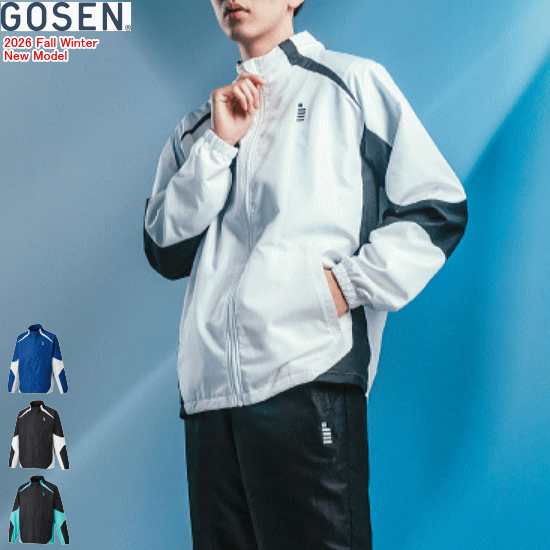 GOSEN ゴーセン　ウェア ■サイズ 140.SS.S.M.L.O.XO ■カラー (16)ミッドナイトブルー (30)ホワイト (39)ブラック (46)エメラルドグリーン ■素材 ポリエステル100％ ■詳細 両サイドにポケット付き ■機能 保湿・撥水・防風 ■上下セットになるパンツはこちら ※当店とメーカーの在庫を合わせた数を表示しておりますので 稀に欠品する場合もございます。 ※配送方法の注意事項 メール便・宅配便について メーカー希望小売価格はメーカーサイトに基づいて掲載しています