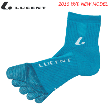 15%OFF☆LUCENT［ルーセント］ソフトテニス 5本指ソックス(ハーフ丈) 靴下[メンズ用:25〜28cm]［XLN3007]【1足までメール便OK】