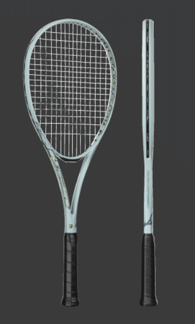 MIZUNO ミズノ ソフトテニス ラケット ACROSPEED V-01 アクロスピード アッシュグリーン [前衛用：中・上級者向け] 63JTN6A332【張り代込】【返品・交換・カスタム不可】【郵】