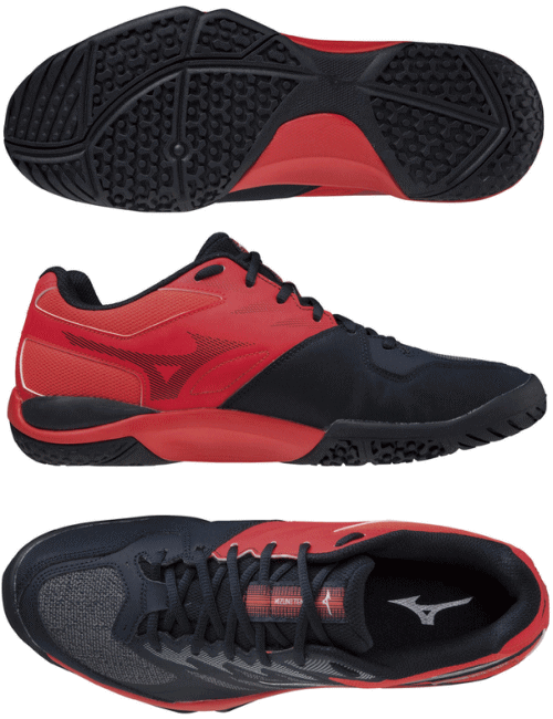 MIZUNO ミズノ ソフトテニスシューズ WAVE SPARK WIDE OC ウエーブ スパーク [クレー・砂入り人工芝コート用：3E] [61GB2131］
