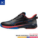 【即日発送 お買い得 30%OFF】MIZUNO ミズノ ソフトテニスシューズ WAVE EXCEED 5 WIDE OC ウエーブ エクシード [クレー・砂入り人工芝コート用：ワイド/3E] [61GB2313］あす楽【23FWZS】