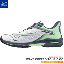 マルチ袋付き MIZUNO ミズノ ソフトテニスシューズ WAVE EXCEED TOUR 6 OC ウエーブ エクシード [クレー・砂入り人工芝コート用:2E...