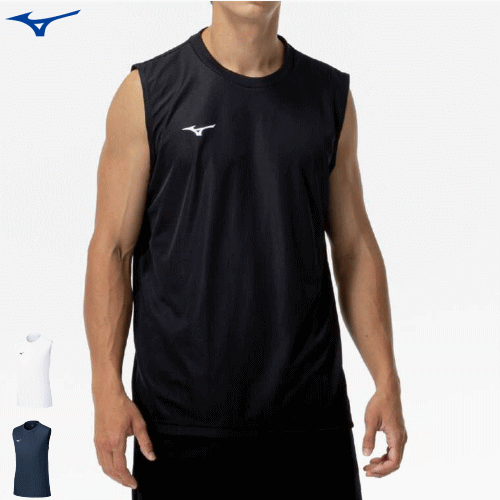 MIZUNO ミズノ タンクトップ ノースリーブシャツ ナビドライ 丸首 インナーシャツ 肌着 メンズ 男性用 ..