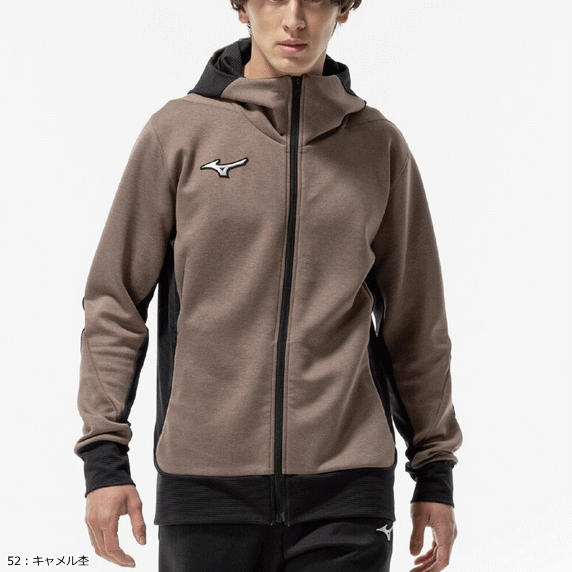 ソフトテニス館のMIZUNO ミズノ ピーチタッチスウェットフーディ トレーニングウェア スポーツウェア スウェット パーカー ユニセックス 男女兼用 32MCC538【2025FW】｜アングル3