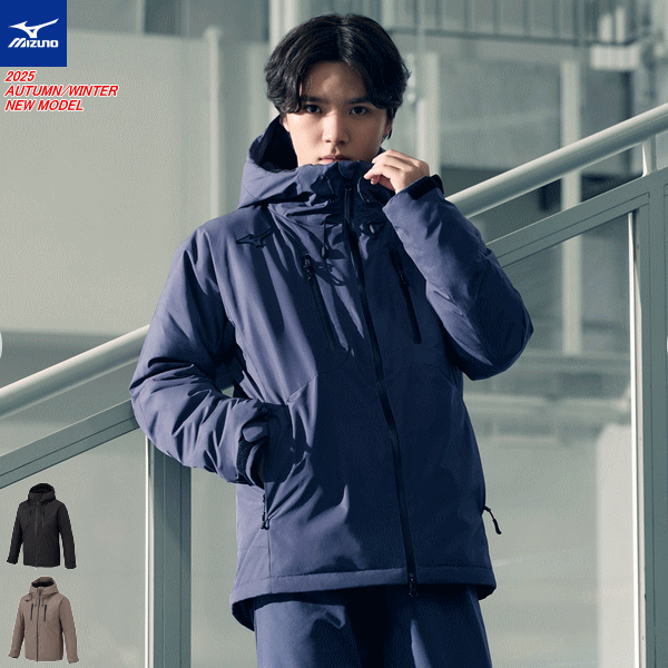 MIZUNO ミズノ テックフィルブレスサーモコート ハーフコート アウター 防寒着 移動着 トレーニング ソ..
