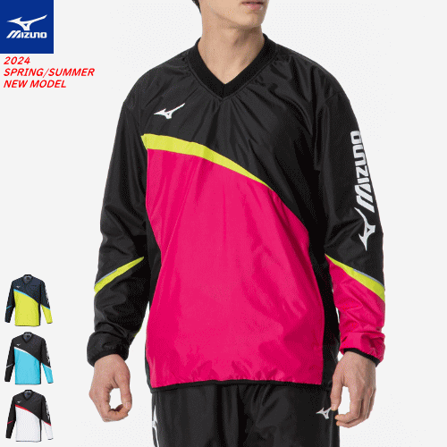 MIZUNO ミズノ ウィンドブレーカーシャツ(総裏メッシュ) V首ブレーカー Vブレーカー 長袖シャツ 移動着 ソフトテニス バドミントン ウェア 62MEA504