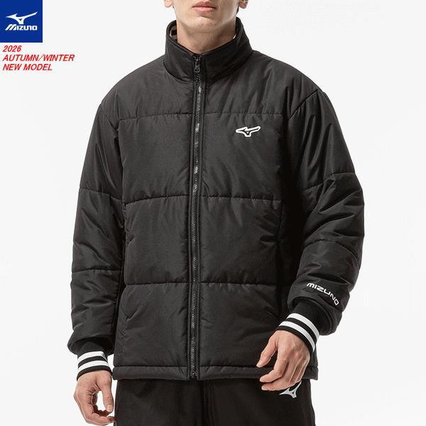 MIZUNO ミズノ パデッドジャケット ウィンドジャケット 長袖シャツ 防寒着 移動着 ...