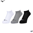 MIZUNO ミズノ 3P メッシュ ソックス 靴下 3足組 メンズ 男性用 レディース 女性用 32JXB105【1点までメール便OK】