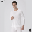 発熱ウエア ミズノ ブレスサーモ 肌着 下着 クルーネック 長袖シャツ メンズ 男性用 MIZUNO BREATH THERMO C2JAA611【 薄手 for Daily 】【2023年モデル】【1枚までメール便OK】