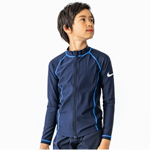ラッシュガード 水着 長袖 男の子 NIKE ナイキ BOYS ロングスリーブ F/Z UV 海水浴 水泳 プール 日焼け対策 紫外線対策 1991072 010【1枚までメール便OK】