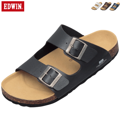 楽天ソフトテニス館EDWIN エドウィン サンダル スリッパ フットベッド メンズ 男性用 EB1001