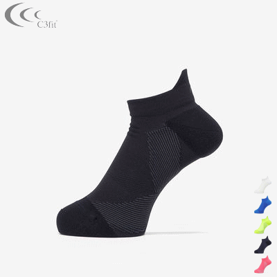 アーチサポート ショートソックス C3fit シースリーフィット ランニングソックス 靴下 メンズ 男性用 レディース 女性用 GC23300【3足までメール便...