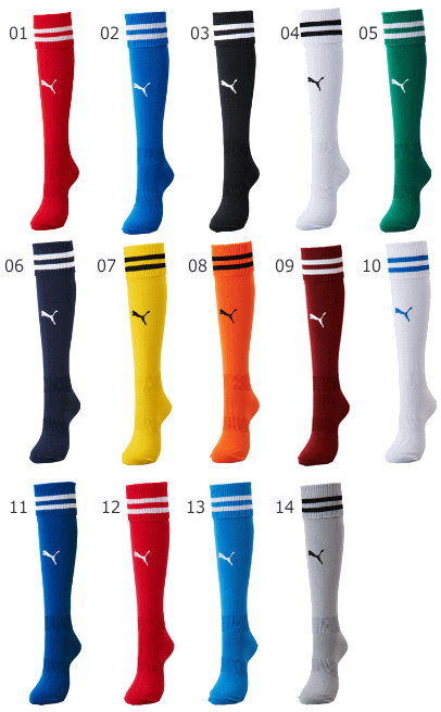 PUMA プーマ サッカー ライン入り ハイソックス ストッキング 靴下 フットボール ...
