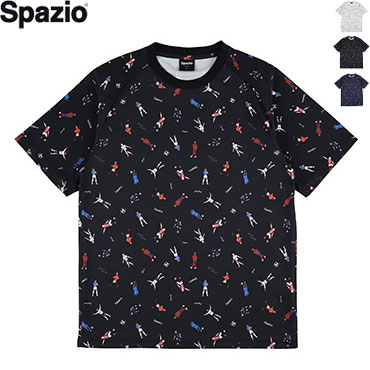 Rakuten - スパッツィオ SPAZIO サッカー フットサル 半袖シャツ 練習着 スレジェンド総柄プラシャツ GE-1158 ジュニア キッズ 子供用【1枚までメール便OK】