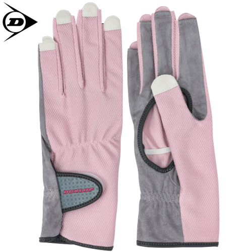 DUNLOP ダンロップ テニス ソフトテニス グローブ[ネイルスルータイプ]（両手セット）手袋 UVカット 日焼け対策 [レディース：女性用] [TGG0118W］【3枚までメール便OK】