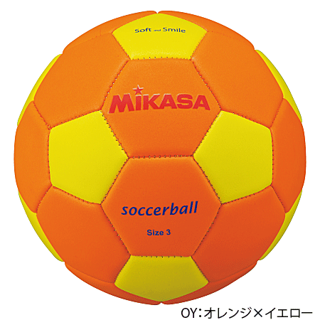 ソフトテニス館のミカサ スマイルサッカー 4号球 サッカーボール 練習球 スマイルボール 小学校低学年用 STPEF4｜アングル3