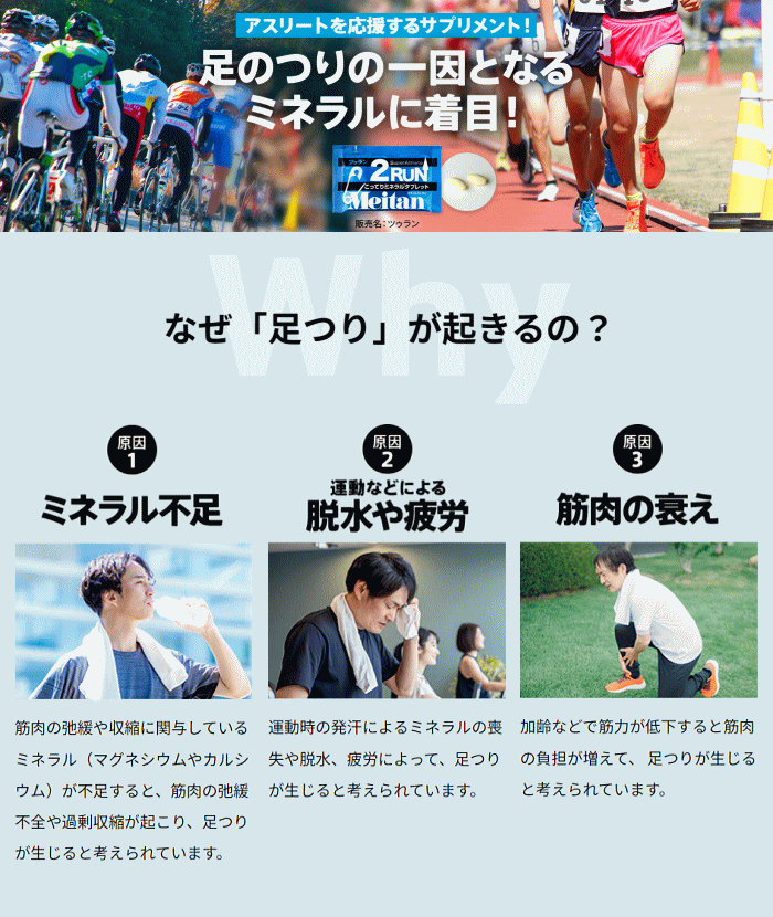 2RUN ミネラル サプリメント ツーラン ツゥラン Meitan 梅丹本舗 小林製薬 熱中症...