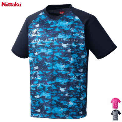Nittaku ニッタク 卓球 袖Tシャツ Tシャツ 半袖シャツ 半デジタルTシャツ メンズ 男性用 レディース 女性用 NX-2007【1枚までメール便OK】